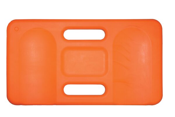 Kniekussen ergonomische vorm Softmat oranje afm.24x44cm, dikte 30mm