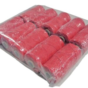 Super Prof, metselkoord geslagen 4 strengs pp rood, klos 50 meter, per 10 stuks verpakt in plastic zak