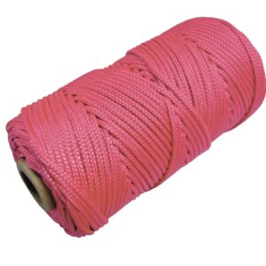 Super Prof, metselkoord gevlochten 1,5mm PA fluor rose klos 50 mtr